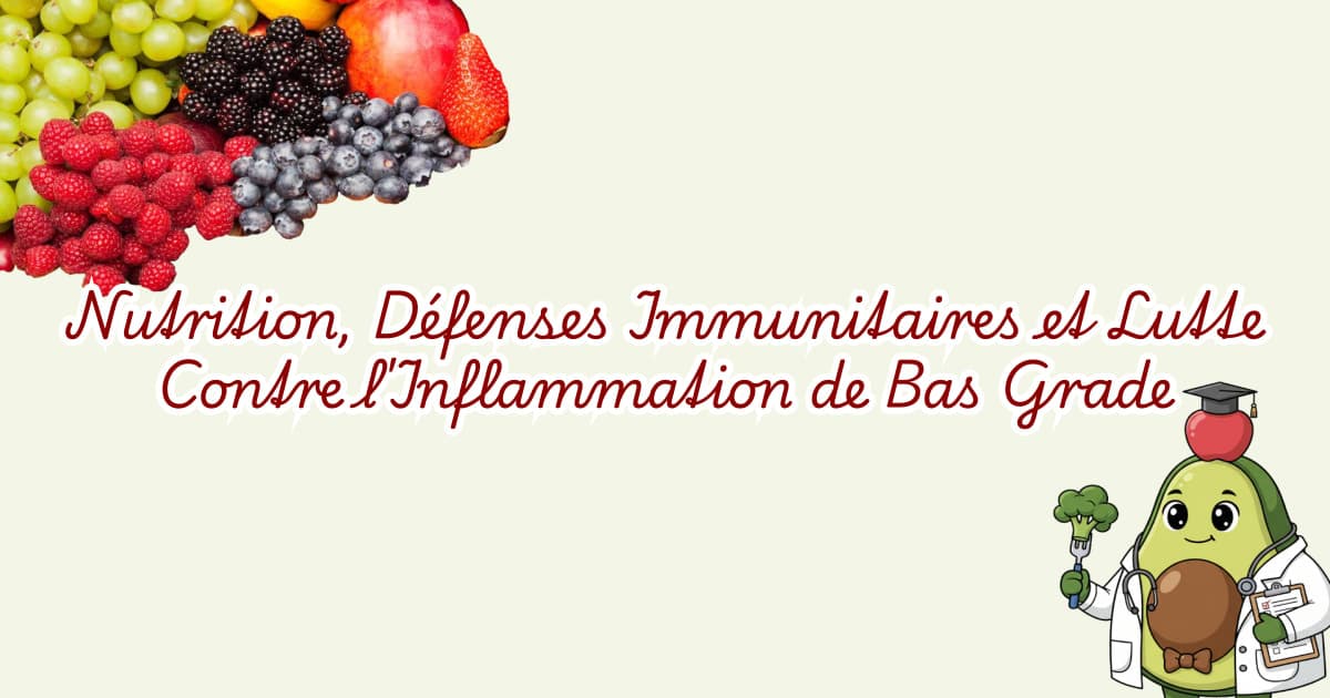 Nutrition, Défenses Immunitaires et Lutte Contre l'Inflammation de Bas Grade