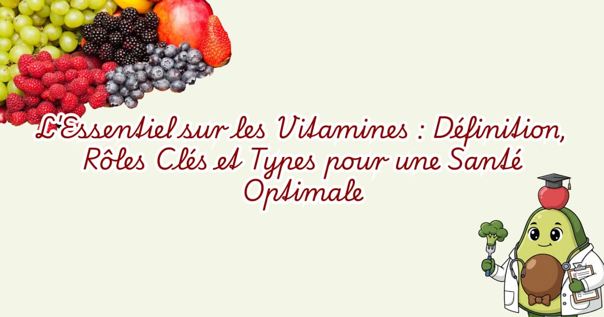 L'Essentiel sur les Vitamines : Définition, Rôles Clés et Types pour une Santé Optimale