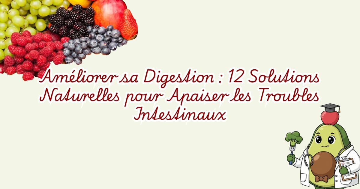 Améliorer sa Digestion : 12 Solutions Naturelles pour Apaiser les Troubles Intestinaux