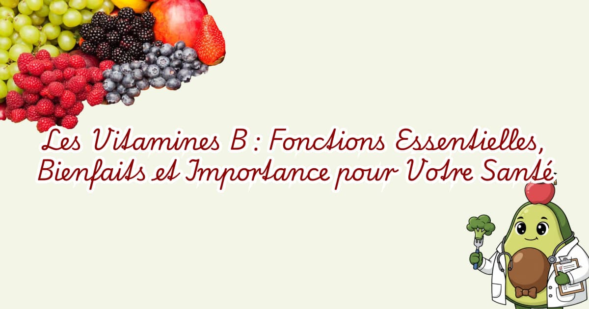 Les Vitamines B : Fonctions Essentielles, Bienfaits et Importance pour Votre Santé