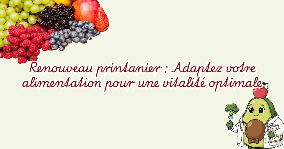Renouveau printanier : Adaptez votre alimentation pour une vitalité optimale