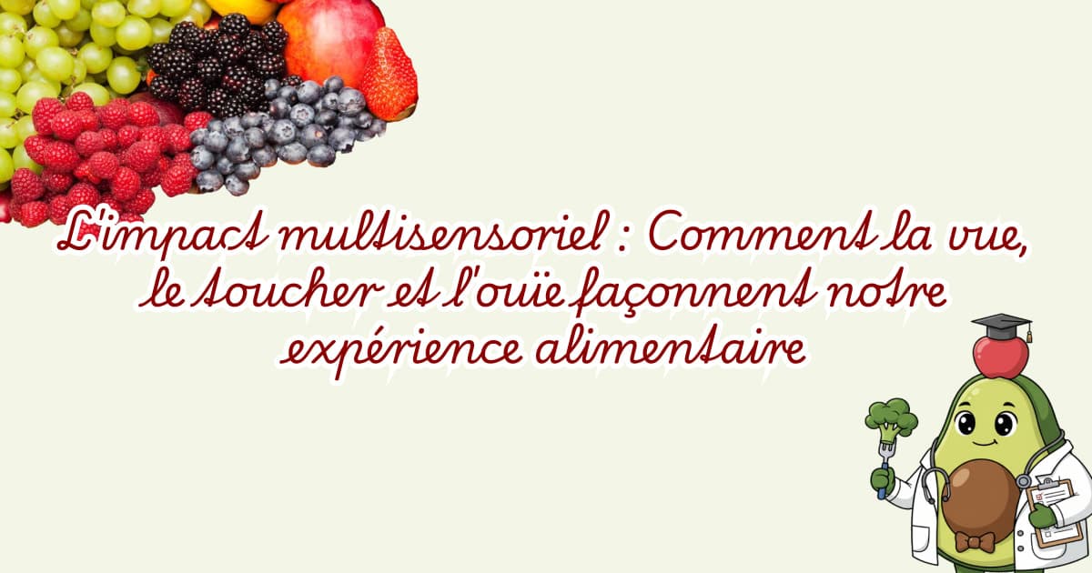 L'impact multisensoriel : Comment la vue, le toucher et l'ouïe façonnent notre expérience alimentaire