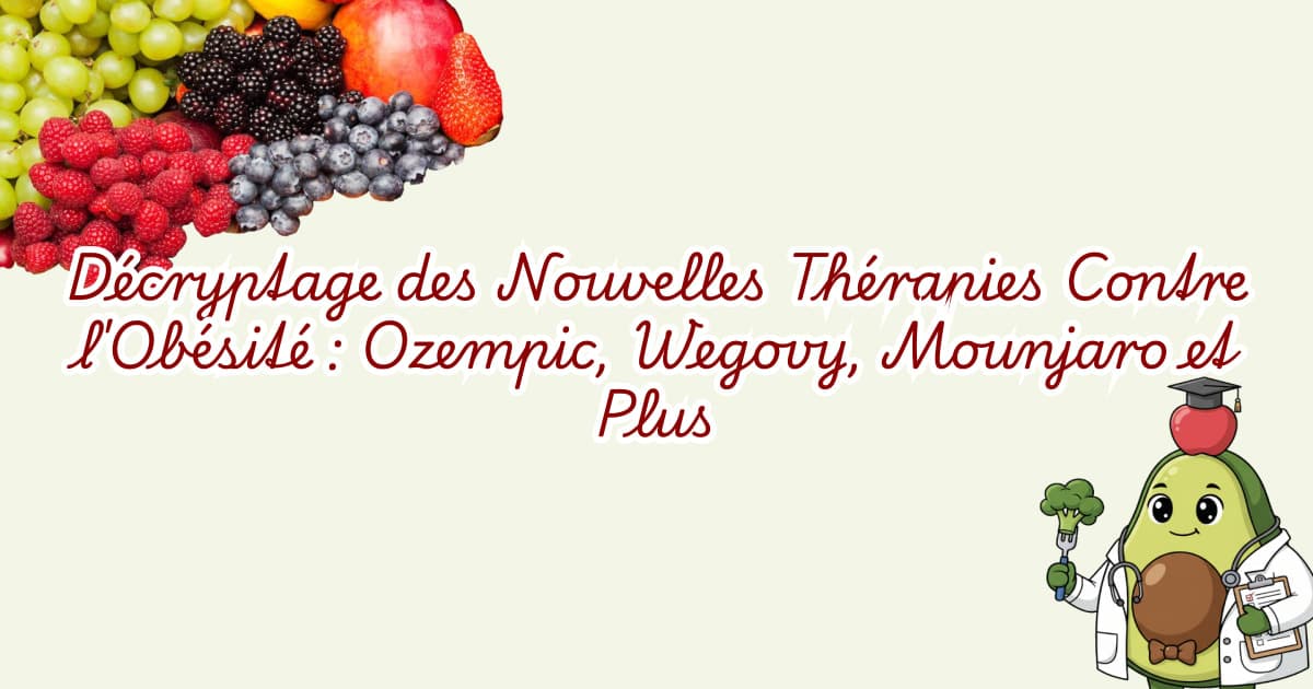 Décryptage des Nouvelles Thérapies Contre l'Obésité : Ozempic, Wegovy, Mounjaro et Plus