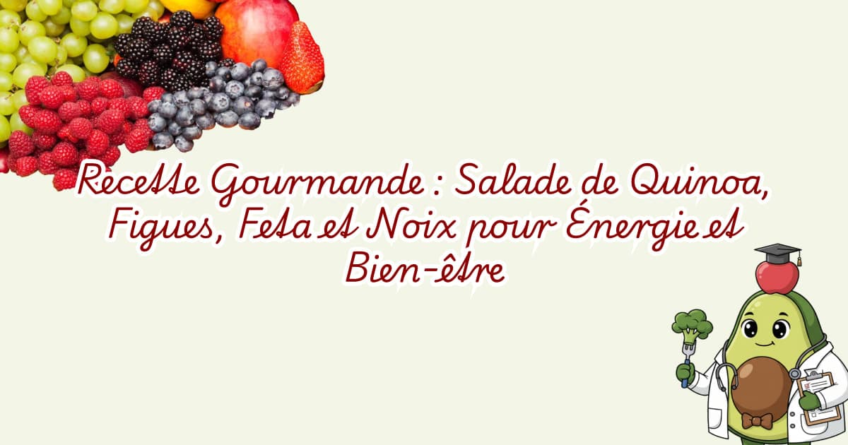 Recette Gourmande : Salade de Quinoa, Figues, Feta et Noix pour Énergie et Bien-être
