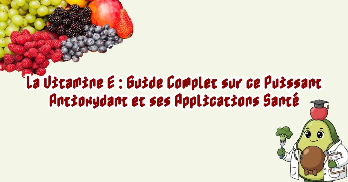 La Vitamine E : Guide Complet sur ce Puissant Antioxydant et ses Applications Santé