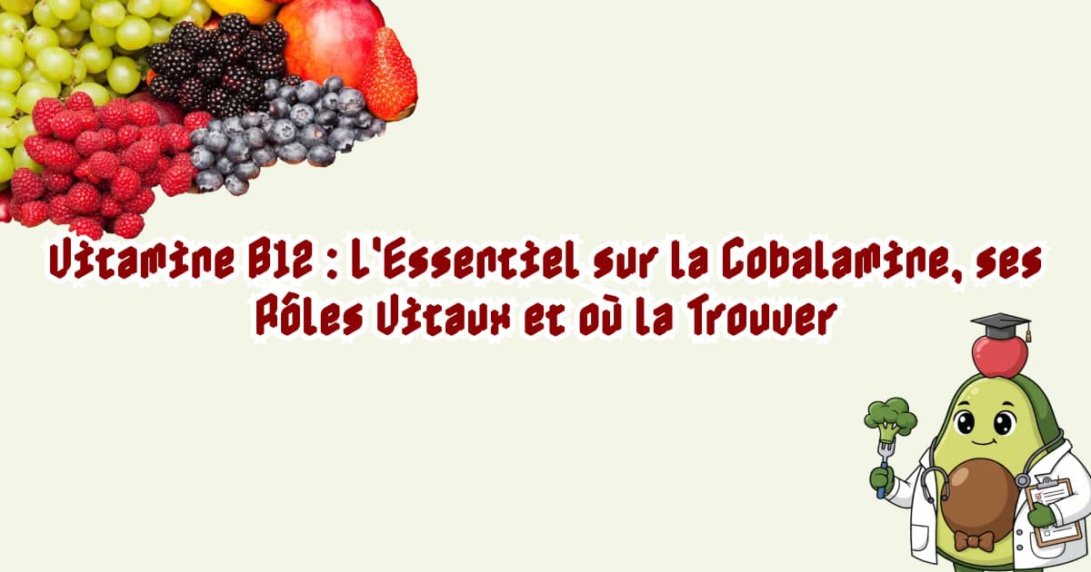 Vitamine B12 : L'Essentiel sur la Cobalamine, ses Rôles Vitaux et où la Trouver